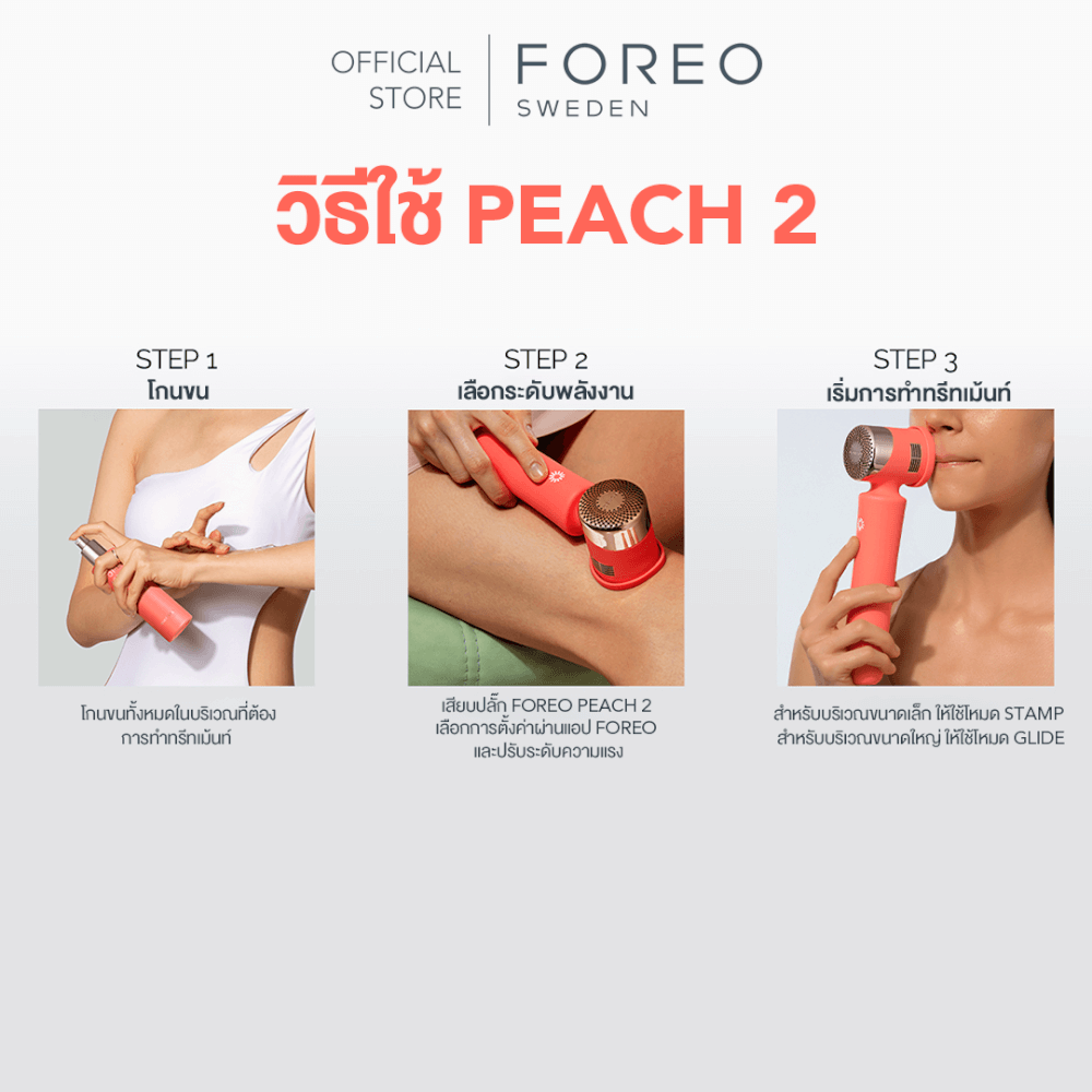 เครื่องกำจัดขน IPL FOREO PEACH2 Peach color